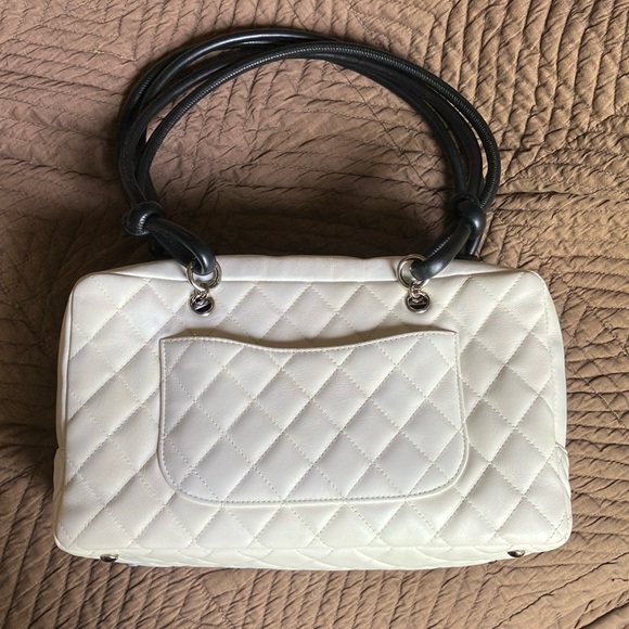 Authentic Chanel White Cambon Bowler Pochette Bag - Picture 13 of 15
